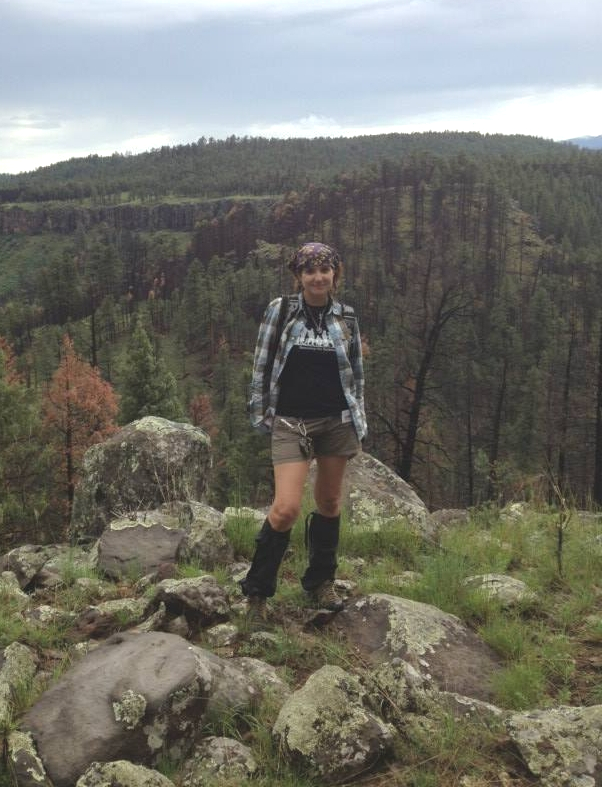 Eva H at the Green Fire overlook