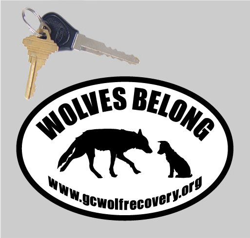Wolves Belong oval sticker
